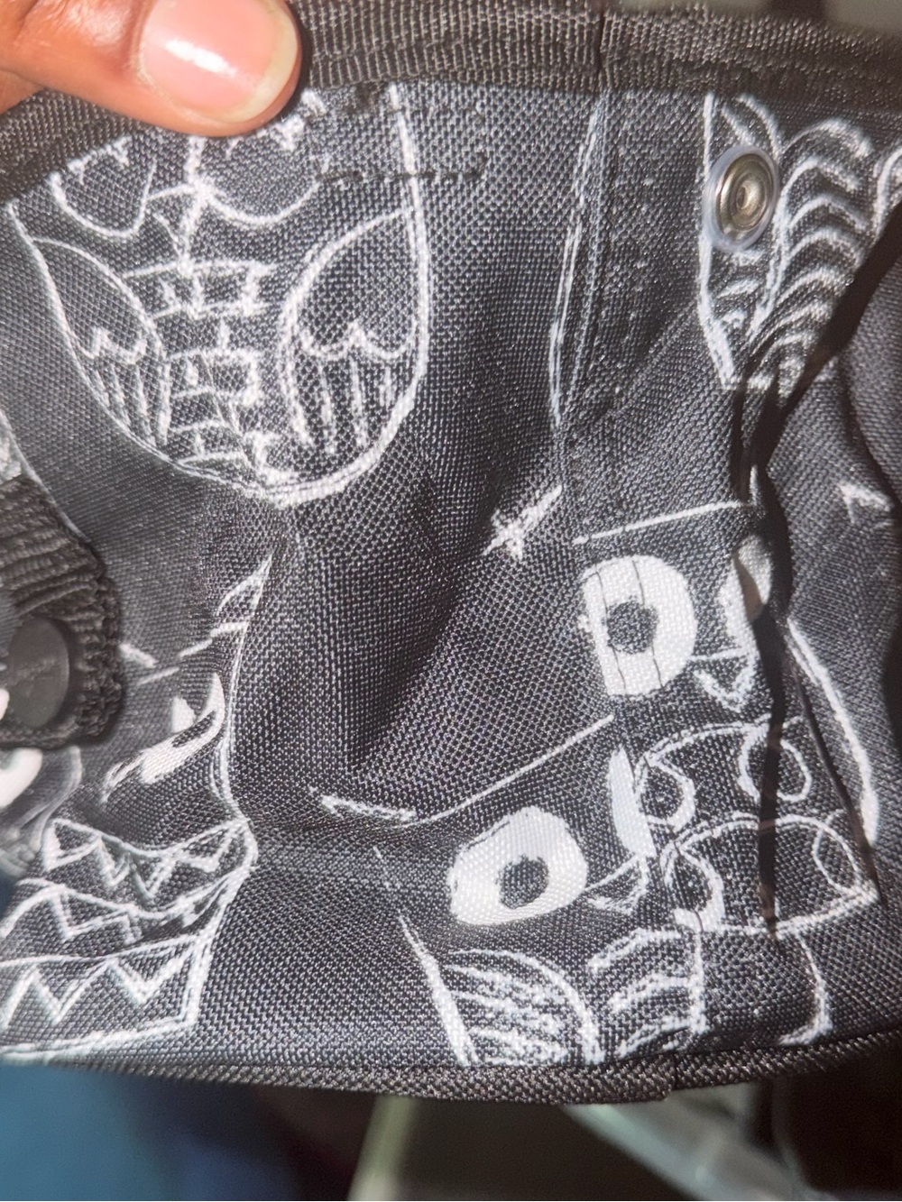 thirty-one Black and White Travel Bag with Doodle Print